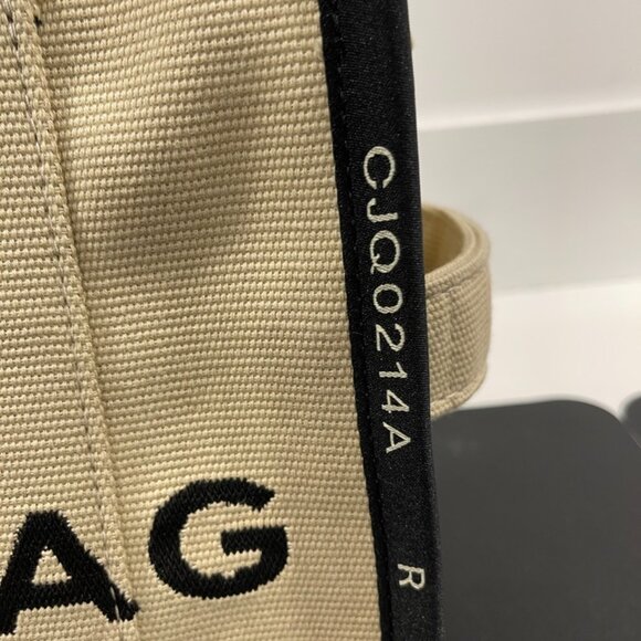 Marc Jacobs The Tote Bag Beige/Black Cloth (JB1127) - Picture 4 of 14